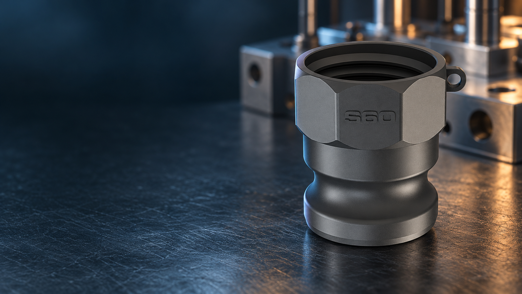 CPP S60X6-to-Camlock adaptor in an illustrative tooling setting